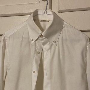 Suitsupply Extra Tall Button Collar Size 16 White Dress Shirt Cotton